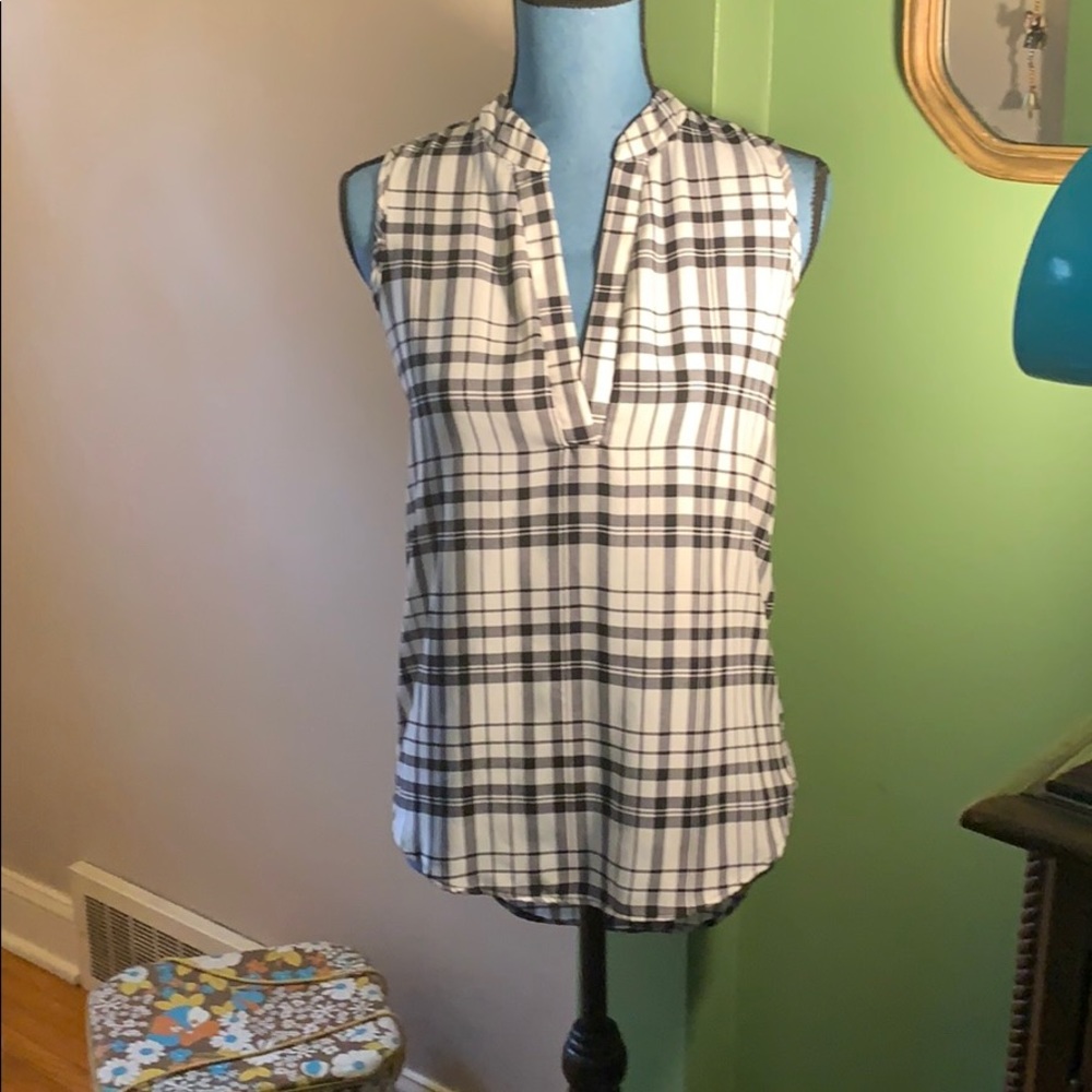 Plaid Sleeveless Top